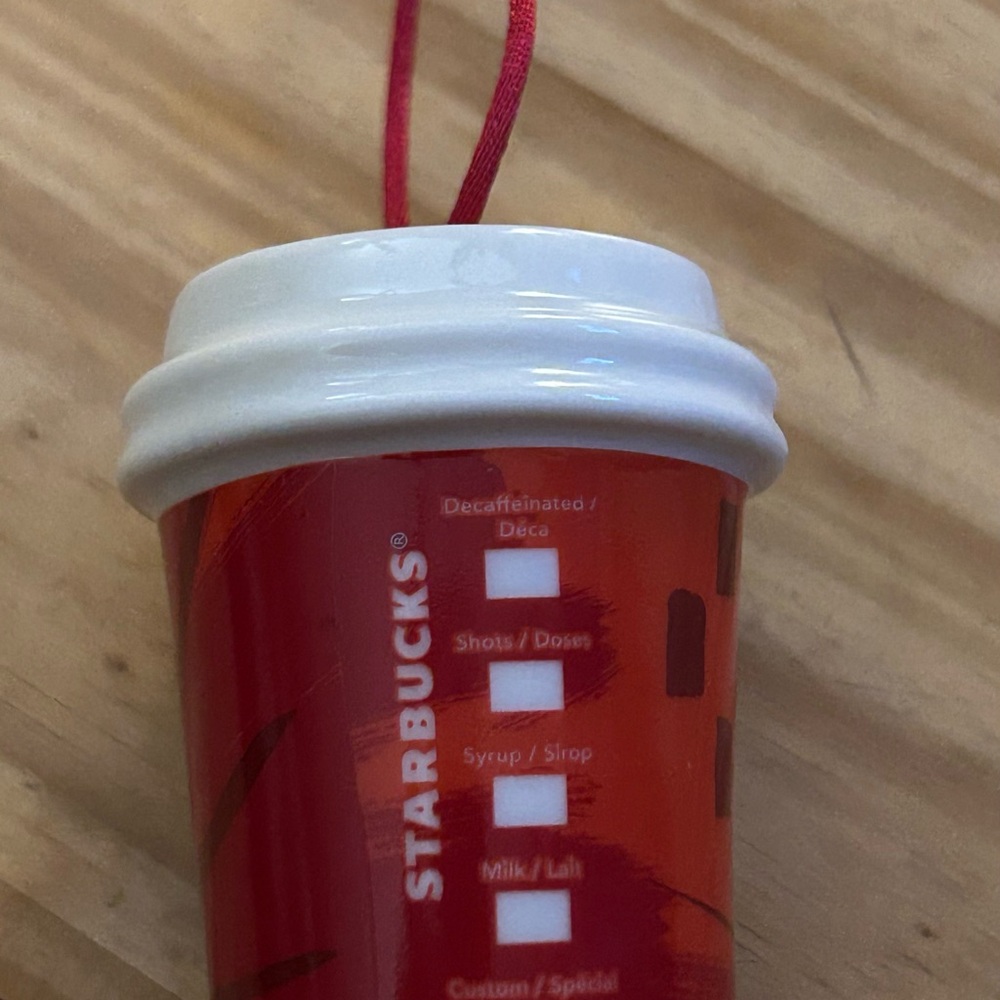 Starbucks 2014 Holiday Red Cup Ceramic Christmas Ornament - Picture 2 of 3